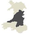 Mid Wales map